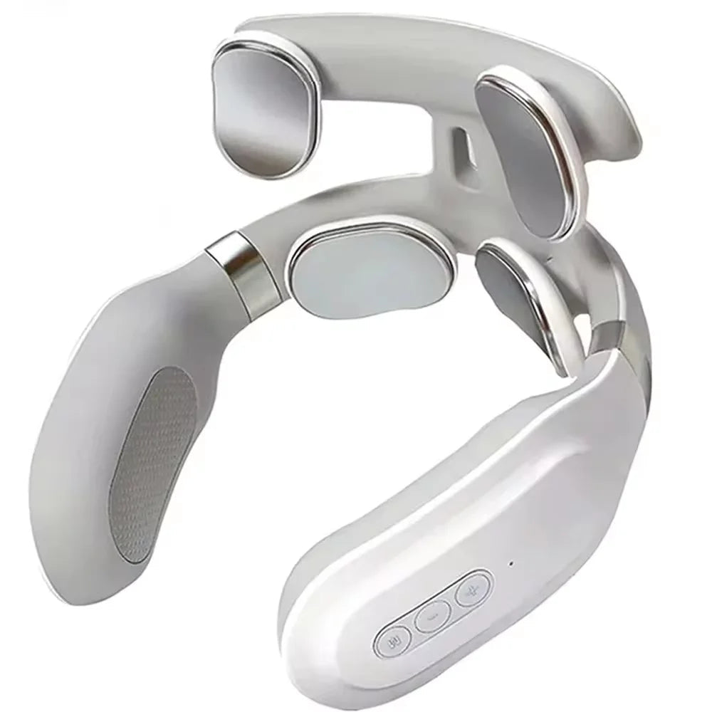 Heated Neck & Spine Massager – 4D Head Relief with Vibration, Heat & Breathing Light - Stan's Electronics