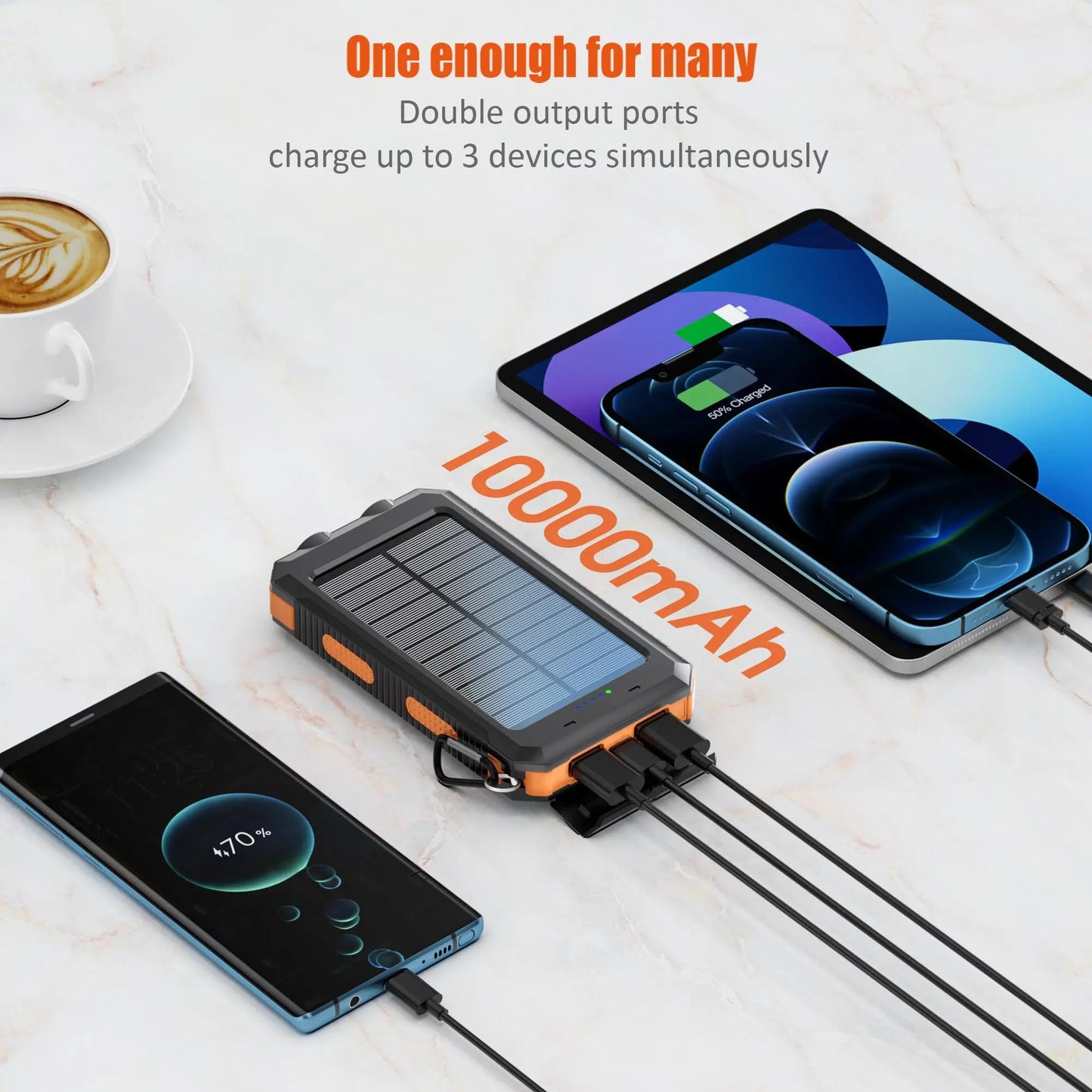 10,000mAh Solar Power Bank - Stan's Electronics