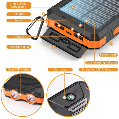 10,000mAh Solar Power Bank - Stan's Electronics