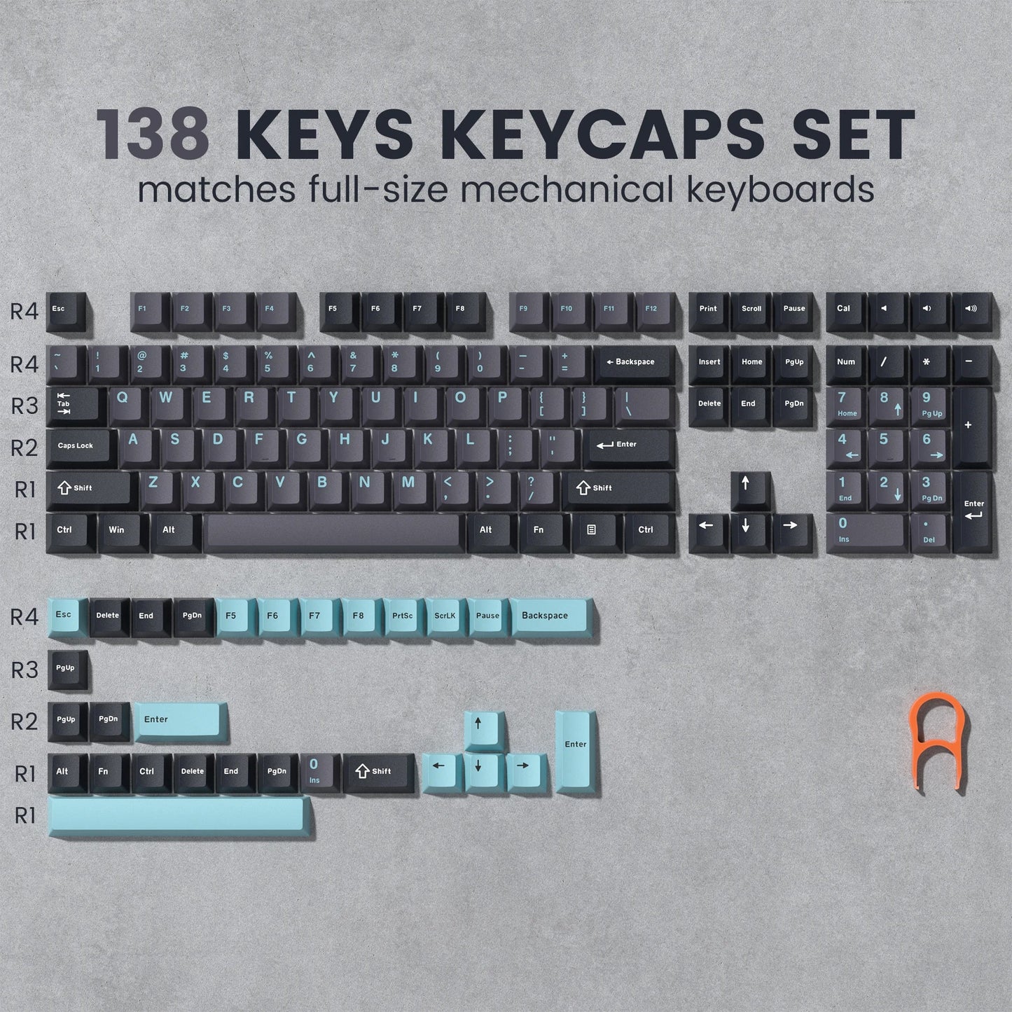 168 Keys Double Shot PBT Keycap Custom Keycap Cherry Profile Keyboard Keycaps for Cherry Gateron MX Switches Gaming Keyboard - Stan's Electronics