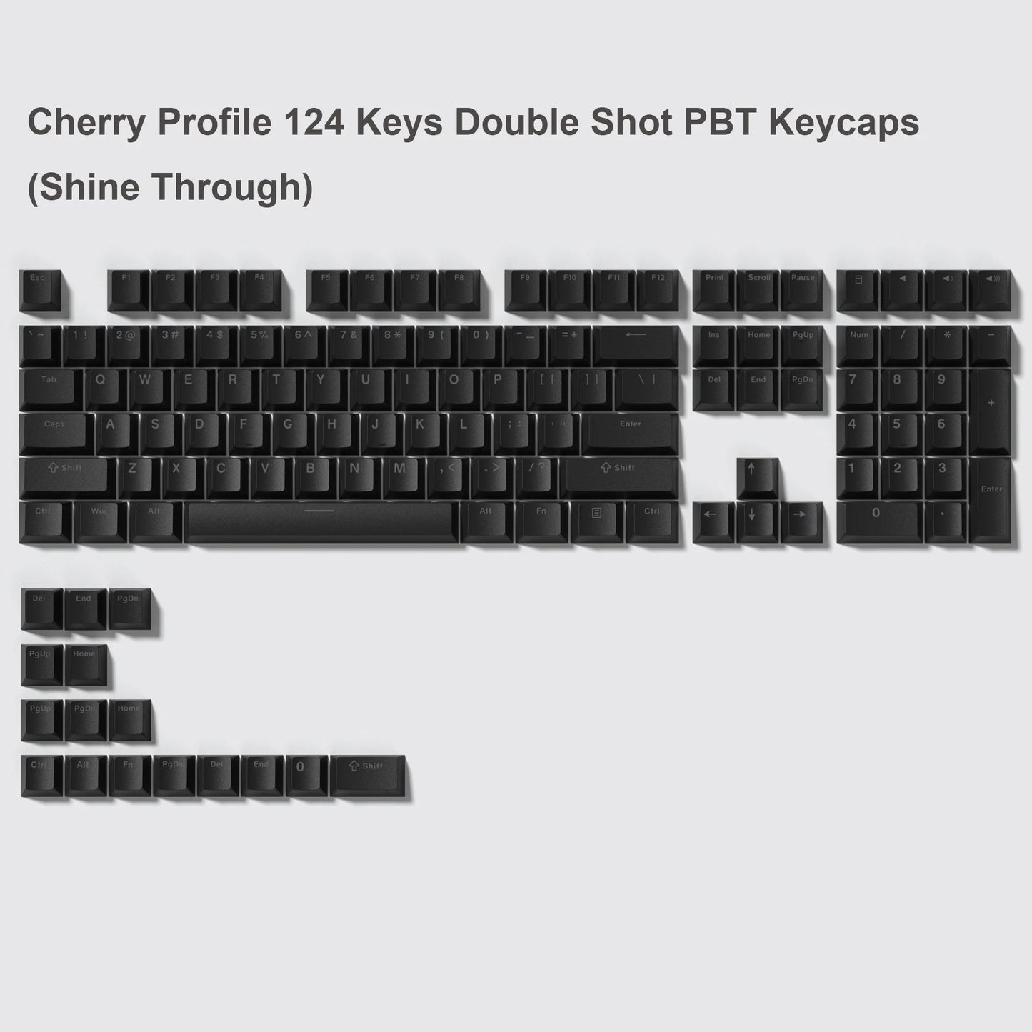 168 Keys Double Shot PBT Keycap Custom Keycap Cherry Profile Keyboard Keycaps for Cherry Gateron MX Switches Gaming Keyboard - Stan's Electronics
