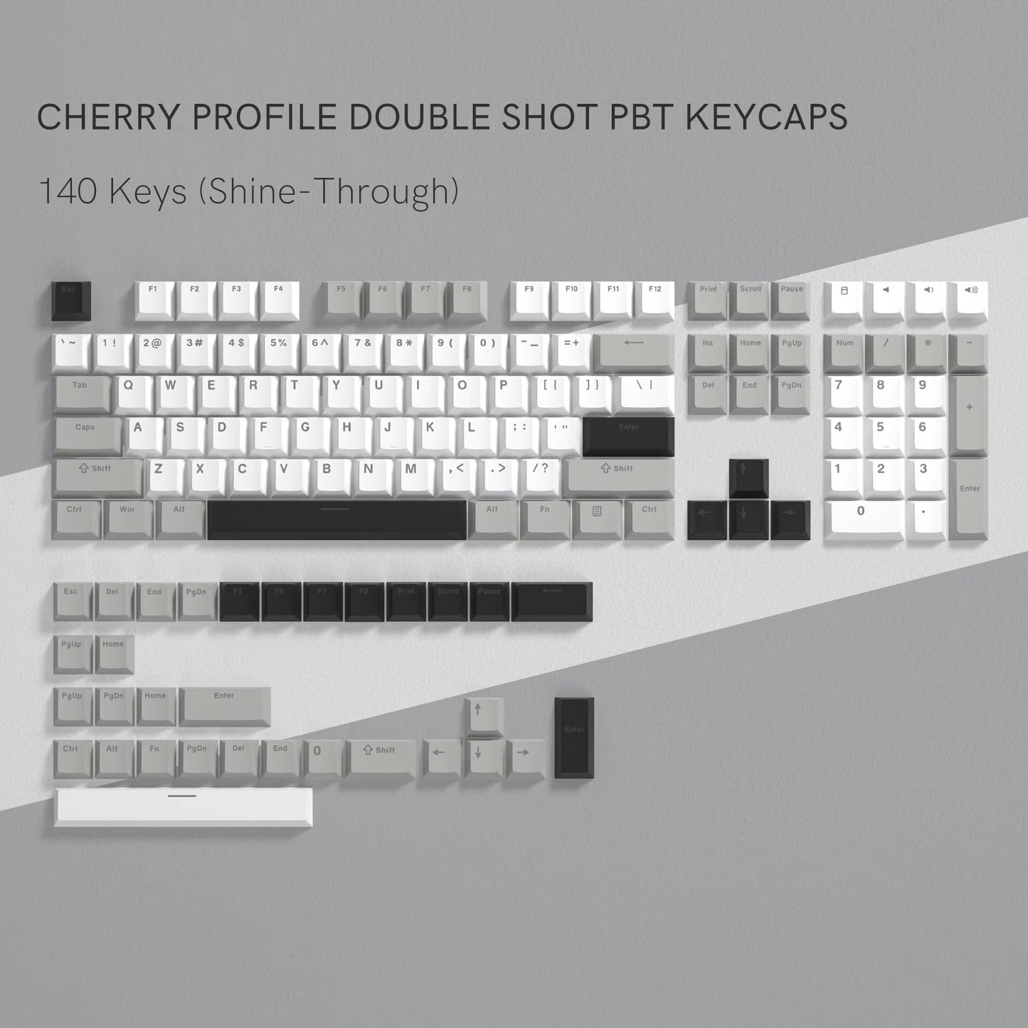 168 Keys Double Shot PBT Keycap Custom Keycap Cherry Profile Keyboard Keycaps for Cherry Gateron MX Switches Gaming Keyboard - Stan's Electronics