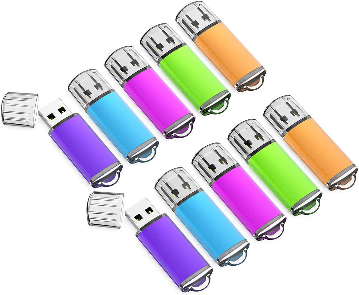 32GB Flash Drive USB 2.0 Flash Memory Stick Drive 10 Pack 32 GB USB Flash Drives Thumb Drive 32G Gig USB Drives Pen Drive Jump Drive, Mixed Colors - Stan's Electronics