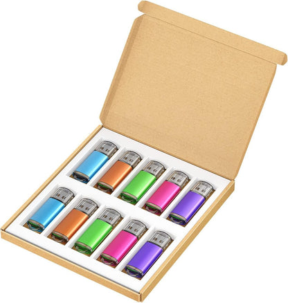 32GB Flash Drive USB 2.0 Flash Memory Stick Drive 10 Pack 32 GB USB Flash Drives Thumb Drive 32G Gig USB Drives Pen Drive Jump Drive, Mixed Colors - Stan's Electronics