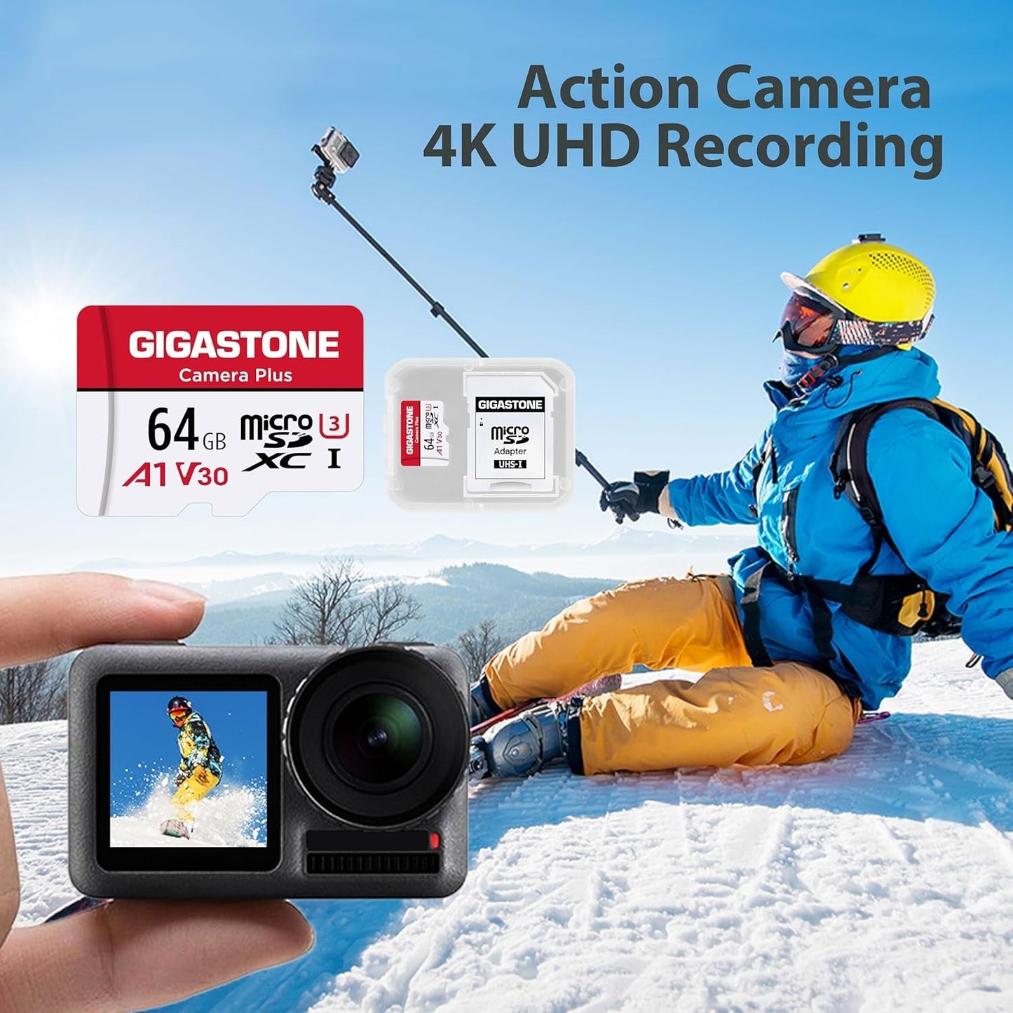 64GB Micro SD Card 5-Pack, Camera Plus, Microsdxc Memory Card for Wyze Cam, Security Camera, Smartphone, Fire Tablet, 4K Video Recording, UHS-I U3 A1 V30, 95Mb/S, with Adapter - Stan's Electronics