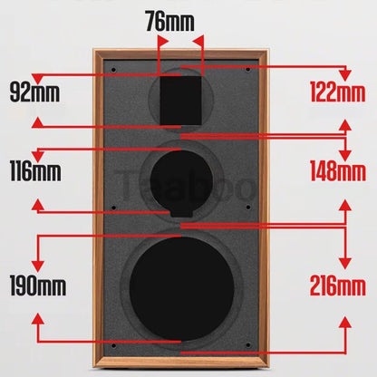 8 Inch Three-Way Labyrinth Speaker Empty Box Bookshelf Speaker Home Speaker DIY Hifi Audio Wooden Handmade Box Passive Speaker - Stan's Electronics