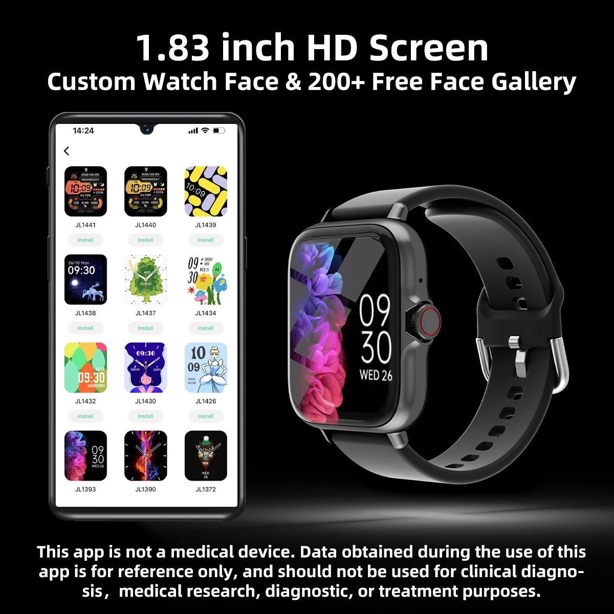 AquaSync™ 1.83” SmartWatch – Power, Style, and Control at a Glance - Stan's Electronics