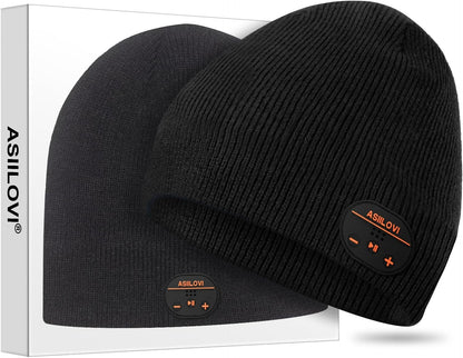 Bluetooth Beanie, Double-Layer Wool Lining Bluetooth Hat Beanie for Men/Women/Teens/Family, 20Hrs Playing, Gift Packaging for Christmas Stocking Stuffers Thanksgiving (001-Black) - Stan's Electronics