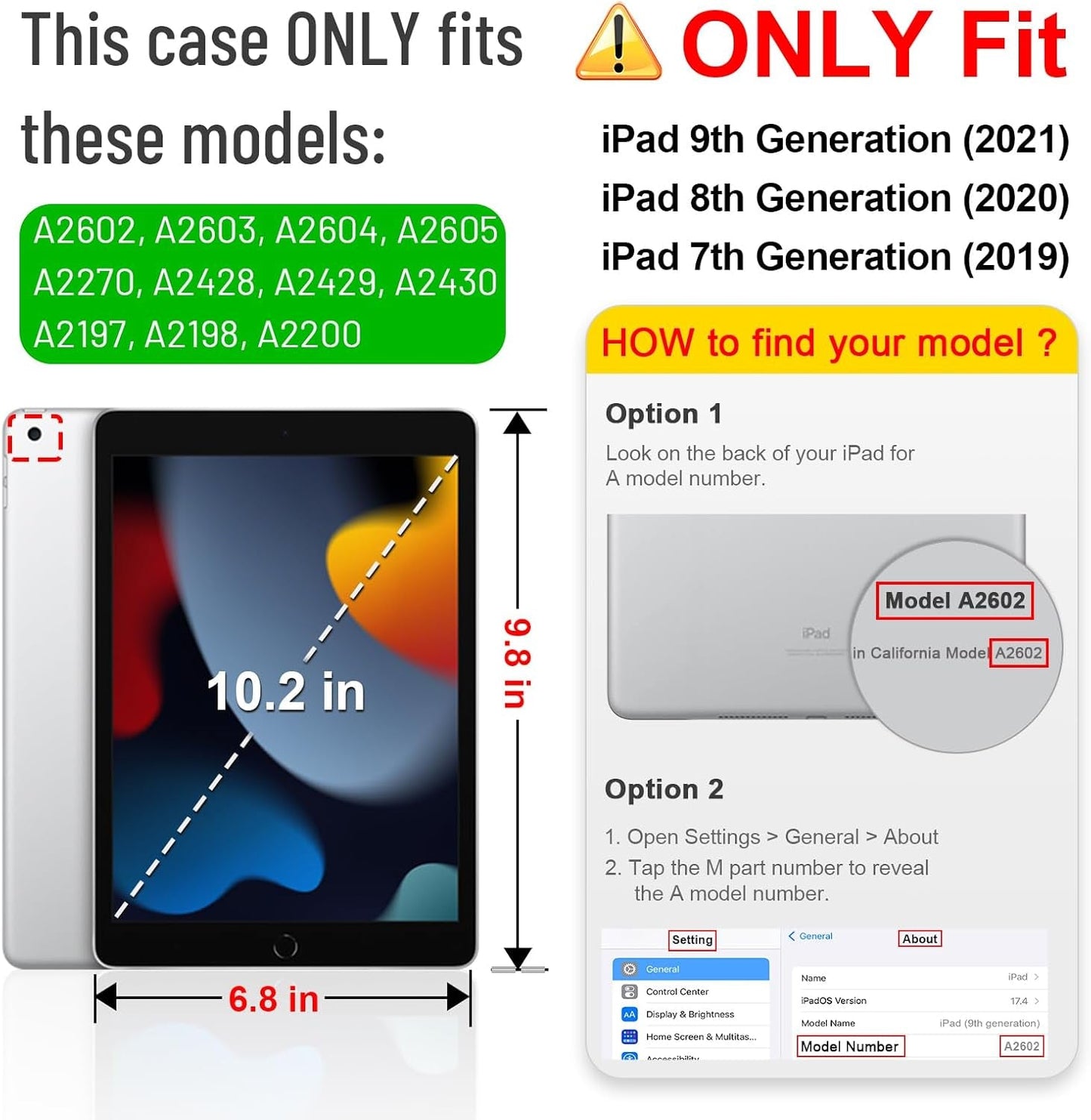 Case for Ipad 9Th / 8Th / 7Th Generation (2021/2020/2019) 10.2 Inch - [Corner Protection] Multi-Angle Viewing Stand Cover with Pocket & Pencil Holder, Auto Sleep Wake, Ocean Marble - Stan's Electronics