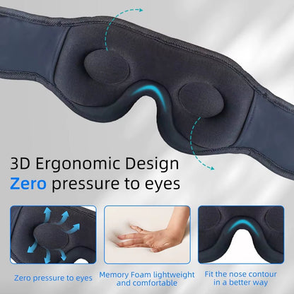 DreamTune 3D: Bluetooth Sleep Mask with Wireless Headset & Adjustable Eye Cover - Stan's Electronics