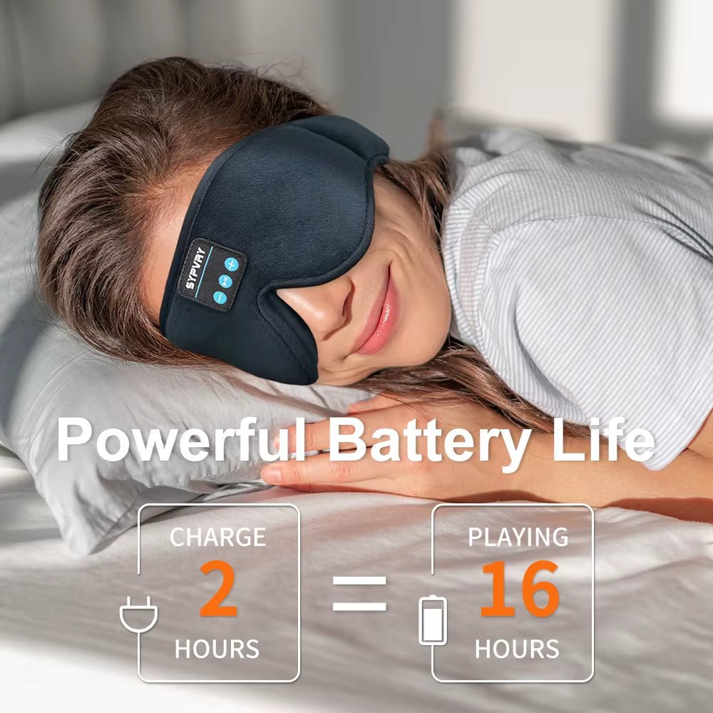 DreamTune 3D: Bluetooth Sleep Mask with Wireless Headset & Adjustable Eye Cover - Stan's Electronics