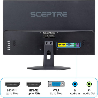 E249W-19203R 24-Inch FHD LED Gaming Monitor 2X HDMI VGA 75Hz Build-In Speakers, Machine Black - Stan's Electronics