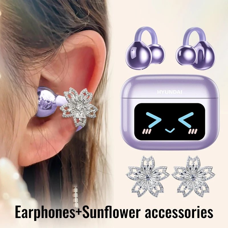 EchoGrip™ M100 ENC Ear Clip Earphones – Style, Sound, and Smart Control - Stan's Electronics