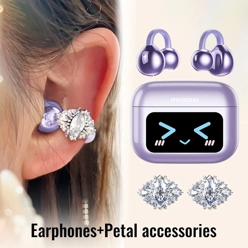 EchoGrip™ M100 ENC Ear Clip Earphones – Style, Sound, and Smart Control - Stan's Electronics