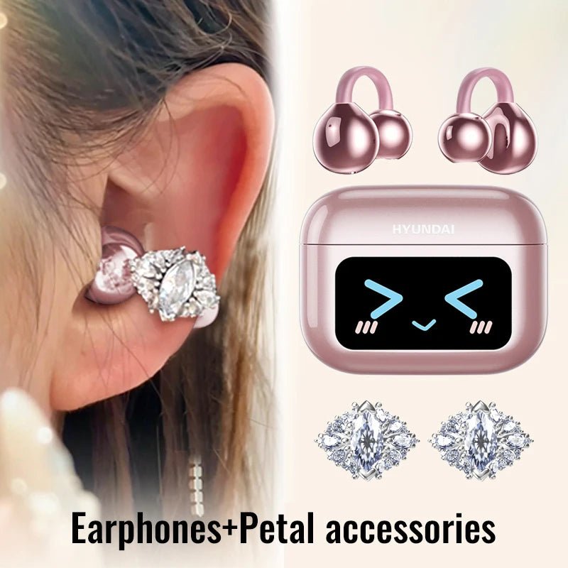 EchoGrip™ M100 ENC Ear Clip Earphones – Style, Sound, and Smart Control - Stan's Electronics