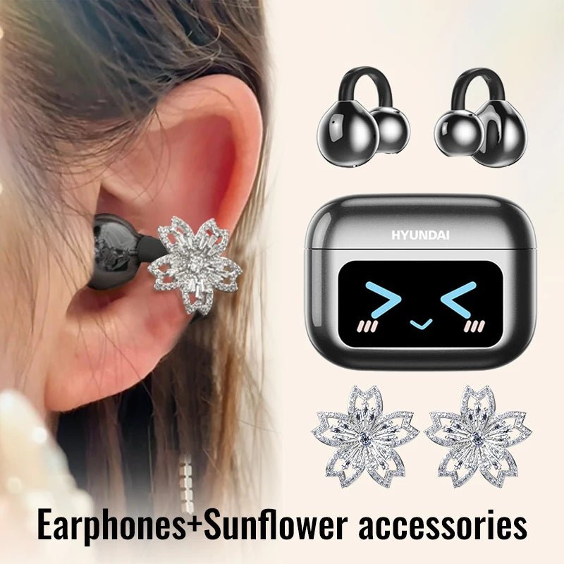 EchoGrip™ M100 ENC Ear Clip Earphones – Style, Sound, and Smart Control - Stan's Electronics