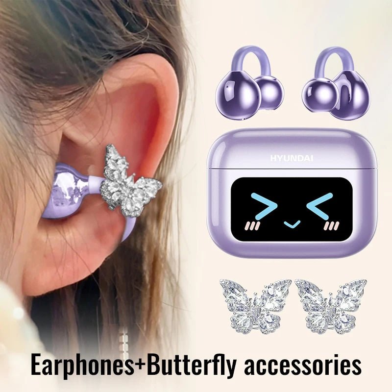 EchoGrip™ M100 ENC Ear Clip Earphones – Style, Sound, and Smart Control - Stan's Electronics