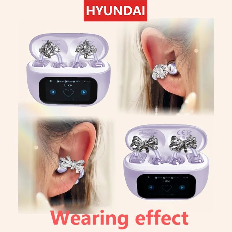 EchoGrip™ M100 ENC Ear Clip Earphones – Style, Sound, and Smart Control - Stan's Electronics
