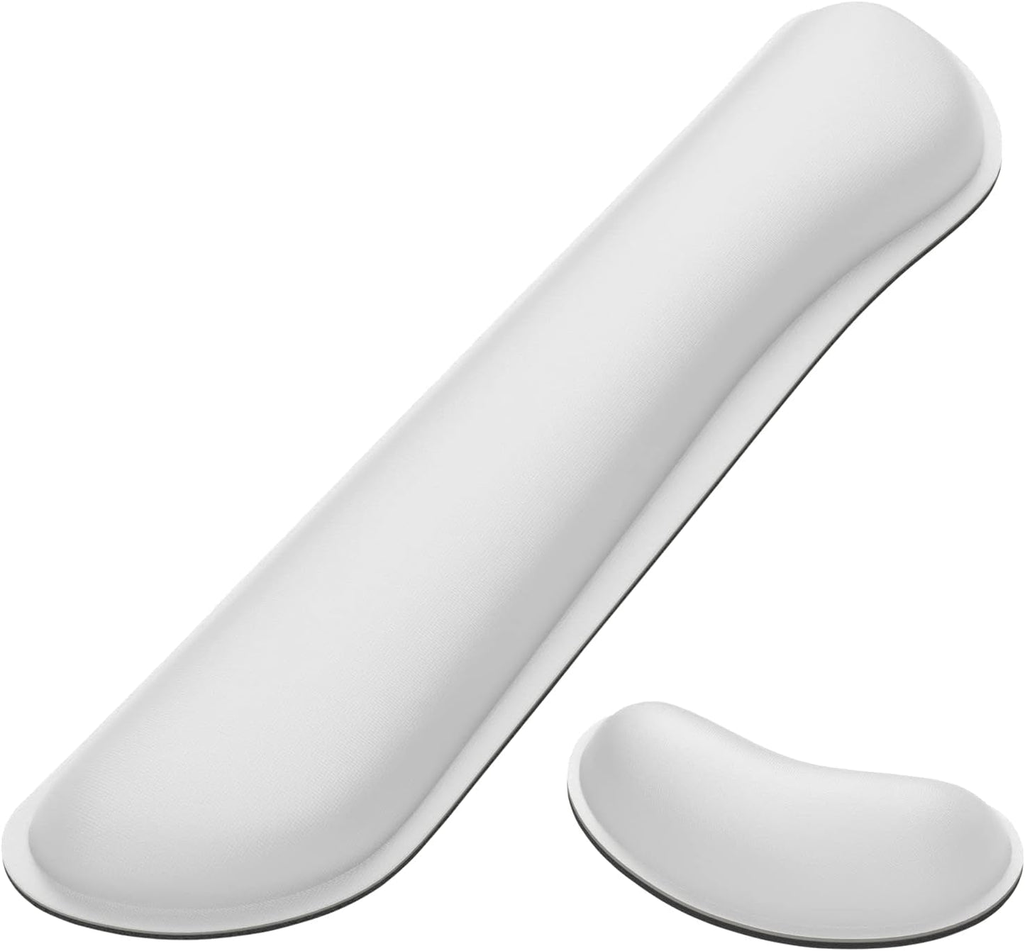 Enlarge Keyboard Wrist Rest, Memory Foam Wrist Cushion for Desk Mats Support, Cute Typing Pain Relief Keyboard Mouse Pad Rests Set with Non-Slip Base for Gaming Laptop Office, Ivory White - Stan's Electronics