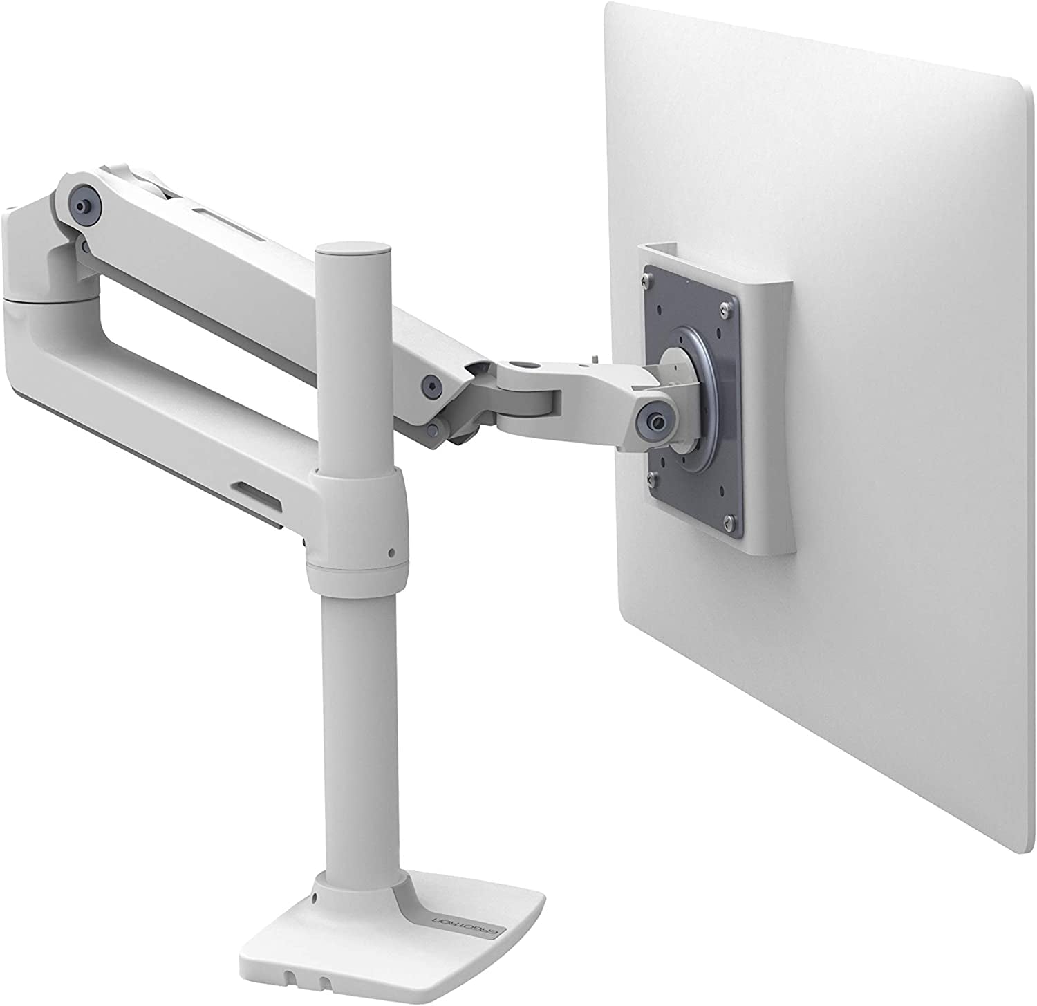 Ergotron – LX Monitor Arm, Single Monitor Desk Mount – Fits Flat Curved Ultrawide Computer Monitors up to 34 Inches, 7 to 25 Lbs, VESA 75X75Mm or 100X100Mm – Tall Pole, White - Stan's Electronics