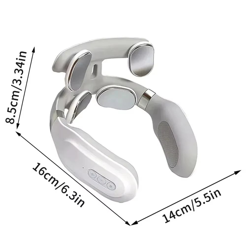 Heated Neck & Spine Massager – 4D Head Relief with Vibration, Heat & Breathing Light - Stan's Electronics