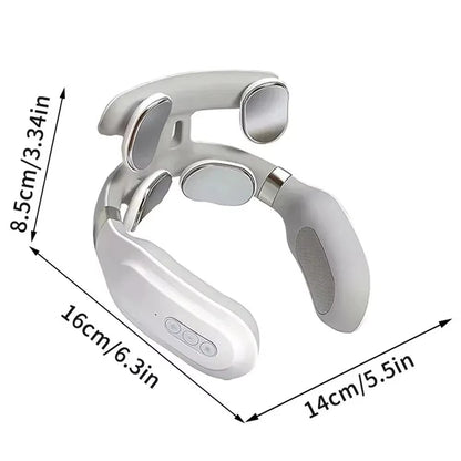 Heated Neck & Spine Massager – 4D Head Relief with Vibration, Heat & Breathing Light - Stan's Electronics