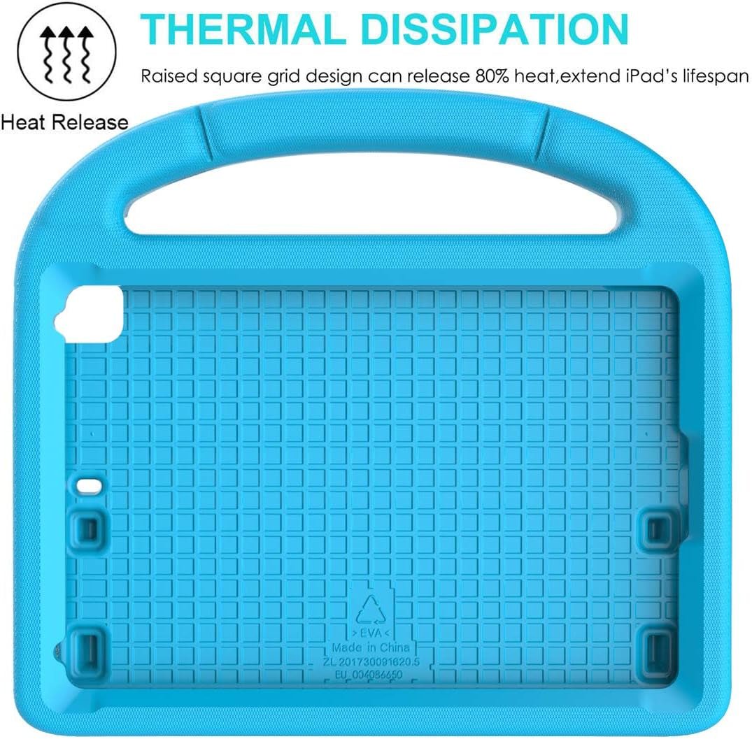 Kids Case for Ipad Mini 5/4/3/2/1 (7.9"), Durable Shockproof Protective Handle Bumper Stand Cover with 2*Screen Protectors for 7.9 Inch Apple Ipad Mini 5Th/4Th/3Rd/2Nd/1St Generation, Blue - Stan's Electronics