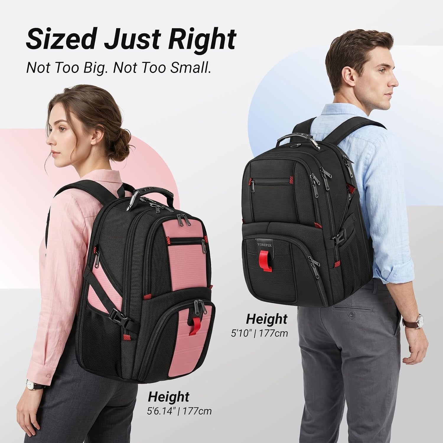 Large Laptop Backpack for Men, Heavy Duty Travel Backpack Carry on Flight Approved, 17 Inch College Work Bookbag, Water Resistant Business Backpack for Men Women, Mochilas Para Hombres - Stan's Electronics