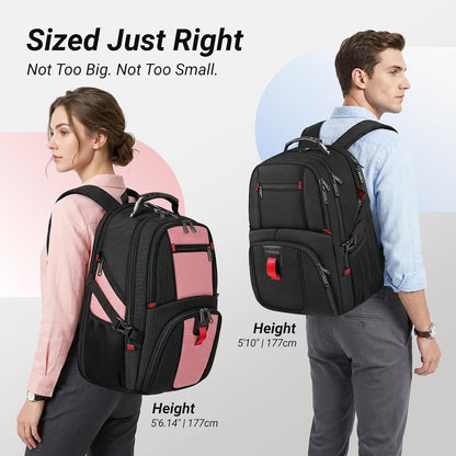 Large Laptop Backpack for Men, Heavy Duty Travel Backpack Carry on Flight Approved, 17 Inch College Work Bookbag, Water Resistant Business Backpack for Men Women, Mochilas Para Hombres - Stan's Electronics