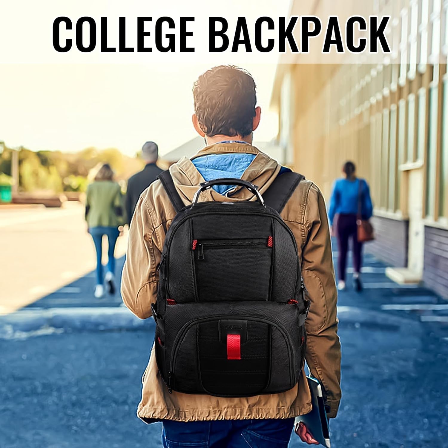 Large Laptop Backpack for Men, Heavy Duty Travel Backpack Carry on Flight Approved, 17 Inch College Work Bookbag, Water Resistant Business Backpack for Men Women, Mochilas Para Hombres - Stan's Electronics
