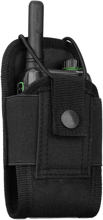 Molle Radio Holder Walkie Talkie Pouch Case for Duty Belt Radio Holster Tactical Hunting Intercom Bag (1 Pack, Black) - Stan's Electronics