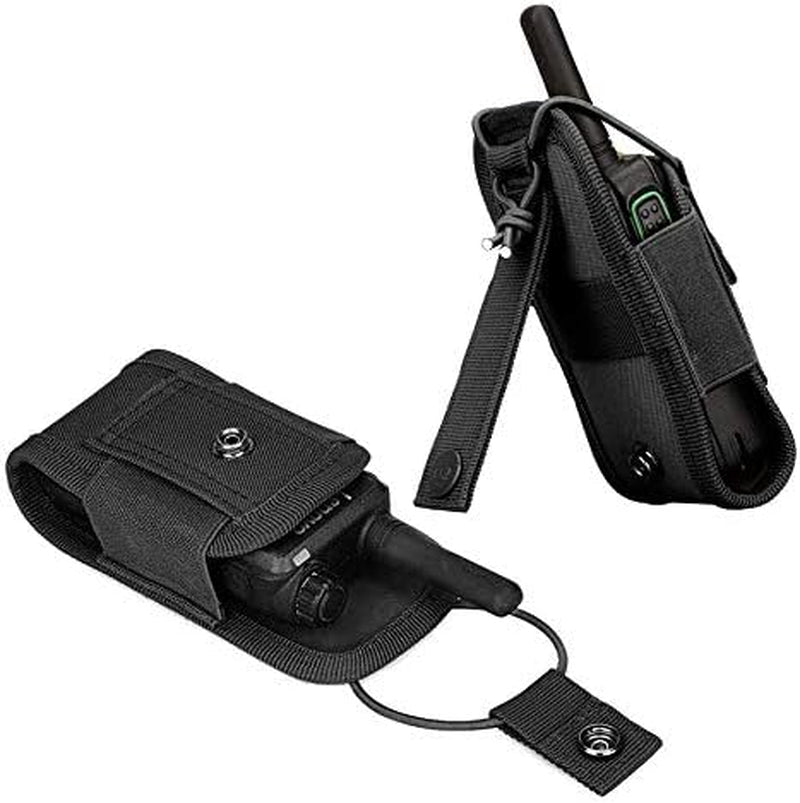 Molle Radio Holder Walkie Talkie Pouch Case for Duty Belt Radio Holster Tactical Hunting Intercom Bag (1 Pack, Black) - Stan's Electronics