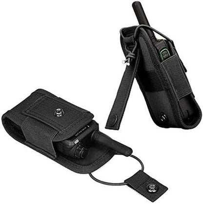 Molle Radio Holder Walkie Talkie Pouch Case for Duty Belt Radio Holster Tactical Hunting Intercom Bag (1 Pack, Black) - Stan's Electronics