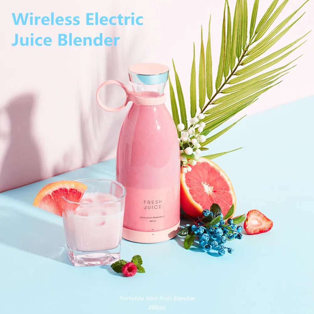 Portable Blender Juicer 350ML Mixeur Wireless Rechargeable Mini USB Juicer Cup Fruit Mixer Travel Bottle Smoothie Extractor - Stan's Electronics