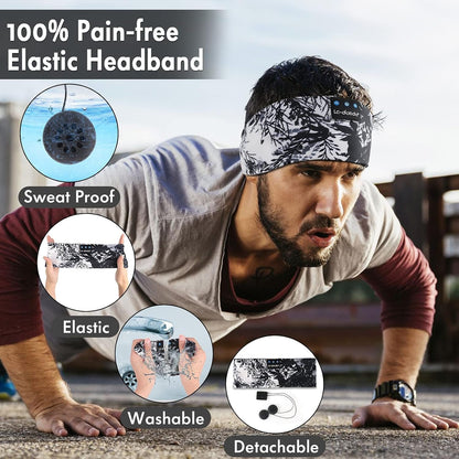 Sleep Headphones Bluetooth 5.4, Headband Earphones Wireless, Sleep Mask for Sleeping, Sports, Gifts, Workout, Jogging, Yoga,Insomnia, Air Travel, Meditation - Stan's Electronics