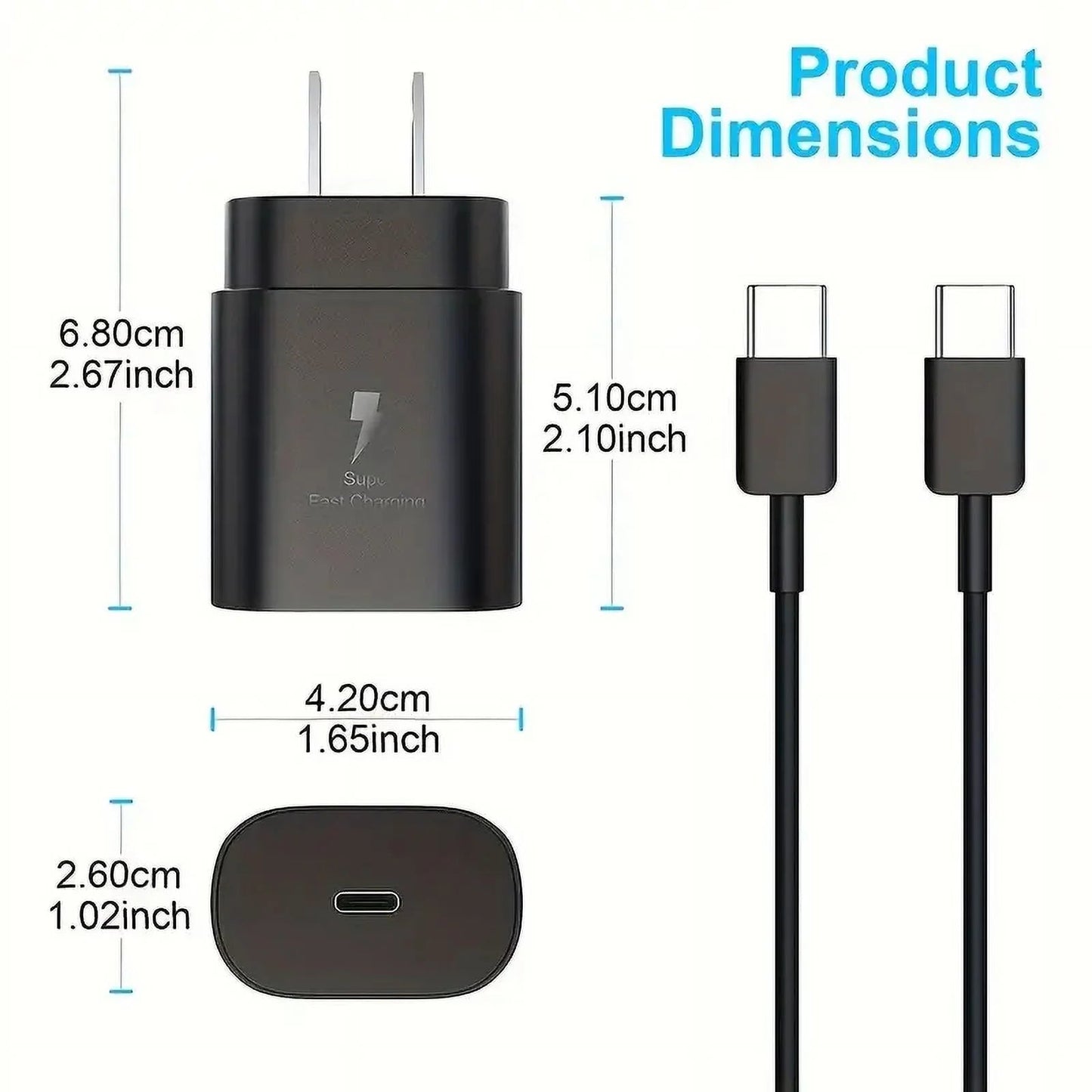 Super Fast Charger Type C,25W USB C Wall Charger Fast Charging Charger - Stan's Electronics
