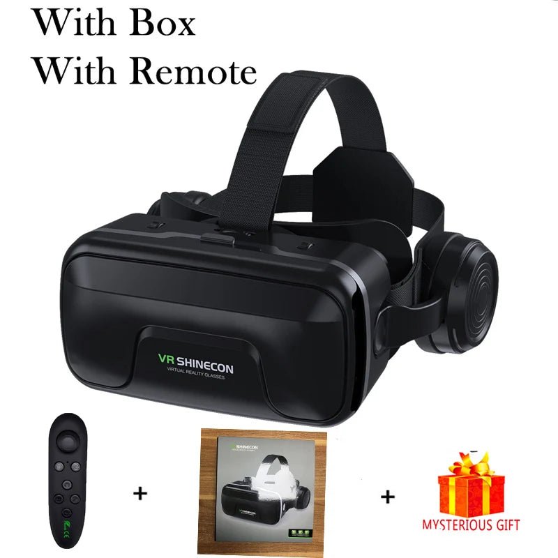 VR Glasses 3D Virtual Reality Headset Devices Helmet Lenses Goggles Smart for Smartphones Phone Cell Mobile Game Viar Viewer Set - Stan's Electronics