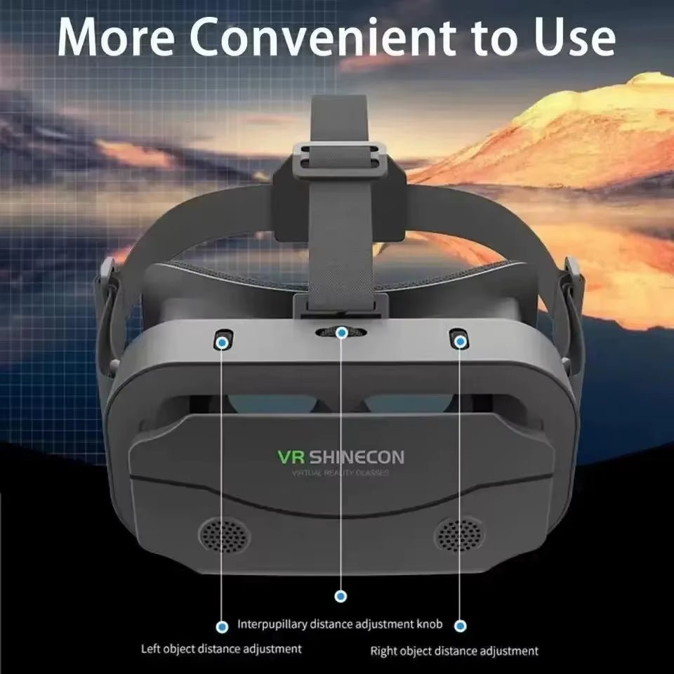 VR Glasses 3D Virtual Reality Headset Devices Helmet Lenses Goggles Smart for Smartphones Phone Cell Mobile Game Viar Viewer Set - Stan's Electronics
