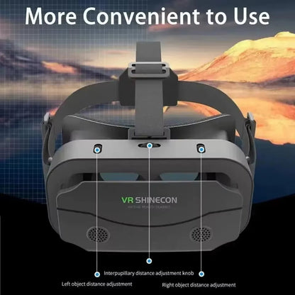 VR Glasses 3D Virtual Reality Headset Devices Helmet Lenses Goggles Smart for Smartphones Phone Cell Mobile Game Viar Viewer Set - Stan's Electronics