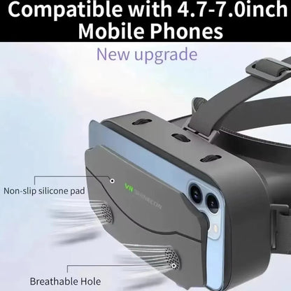 VR Glasses 3D Virtual Reality Headset Devices Helmet Lenses Goggles Smart for Smartphones Phone Cell Mobile Game Viar Viewer Set - Stan's Electronics