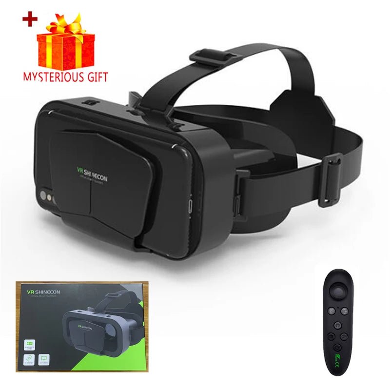 VR Glasses 3D Virtual Reality Headset Devices Helmet Lenses Goggles Smart for Smartphones Phone Cell Mobile Game Viar Viewer Set - Stan's Electronics