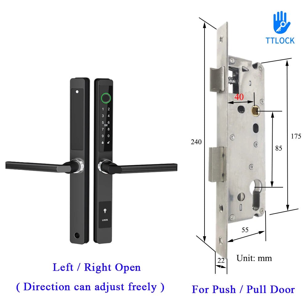 Waterproof Smart Lock – Fingerprint, Password & Card Access for Sliding Doors - Stan's Electronics