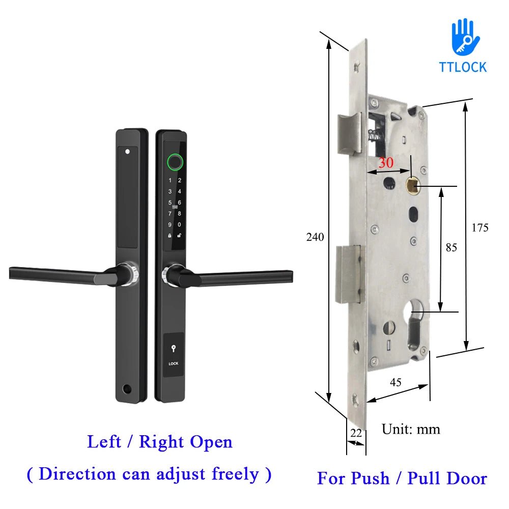 Waterproof Smart Lock – Fingerprint, Password & Card Access for Sliding Doors - Stan's Electronics