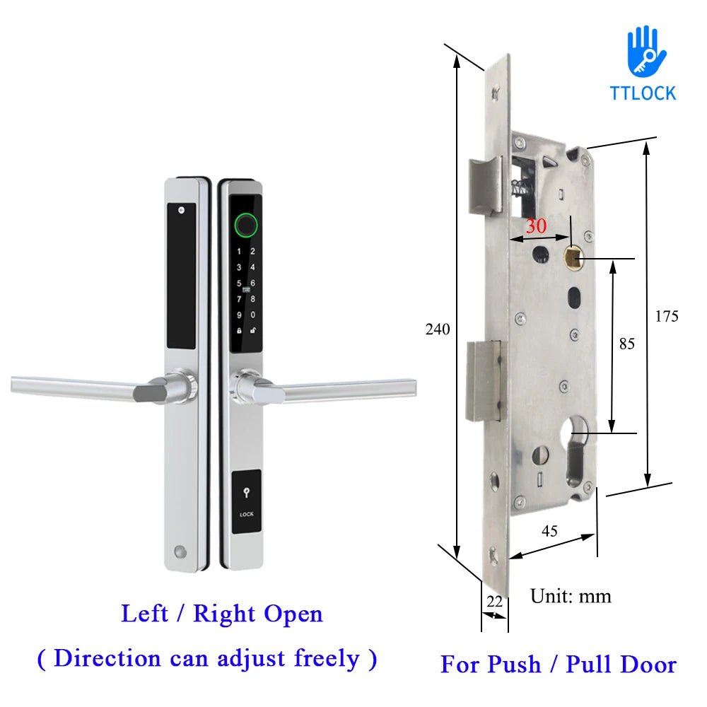 Waterproof Smart Lock – Fingerprint, Password & Card Access for Sliding Doors - Stan's Electronics