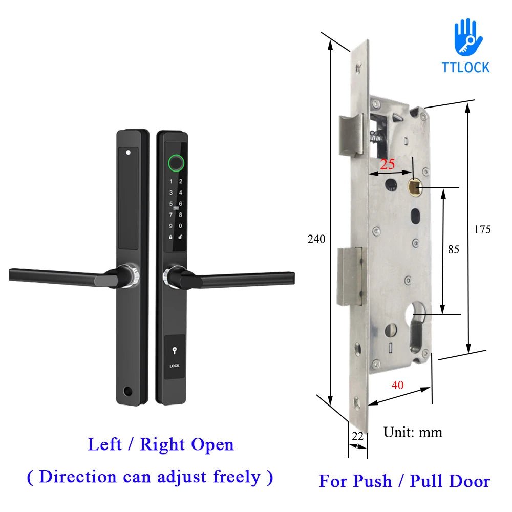 Waterproof Smart Lock – Fingerprint, Password & Card Access for Sliding Doors - Stan's Electronics