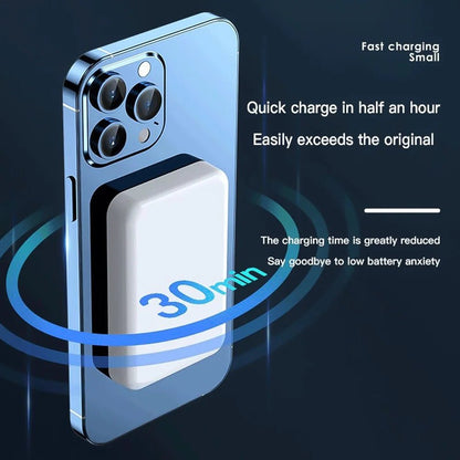 Wireless Portable Charger Mini Magnetic 5000Mah/10,000Mah Mobile Power for Iphone 15/14/13/12/Mini/Pro/Pro M Ax-Gray - Stan's Electronics