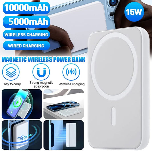 Wireless Portable Charger Mini Magnetic 5000Mah/10,000Mah Mobile Power for Iphone 15/14/13/12/Mini/Pro/Pro M Ax-Gray - Stan's Electronics
