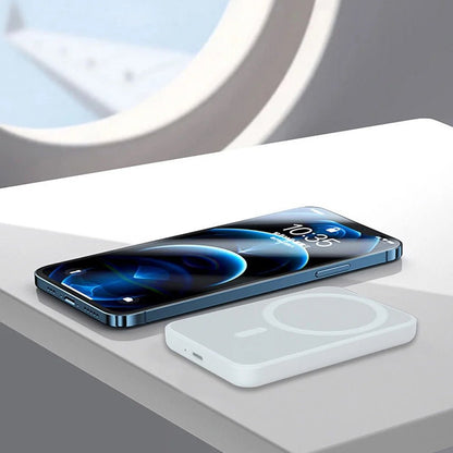 Wireless Portable Charger Mini Magnetic 5000Mah/10,000Mah Mobile Power for Iphone 15/14/13/12/Mini/Pro/Pro M Ax-Gray - Stan's Electronics